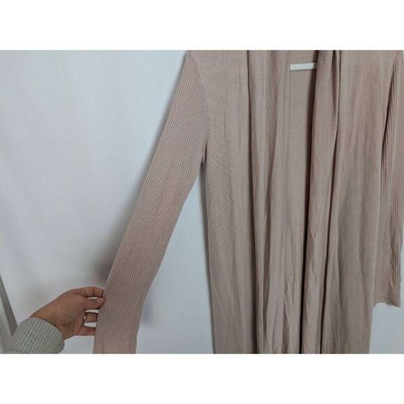 Beautiful People sz. S Cardigan Duster Jersey Knit Ribbed Knit Sleeves Sweater - Picture 8 of 13